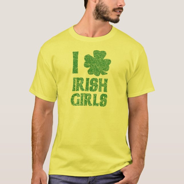 Camiseta Amo a chicas irlandeses (Anverso)
