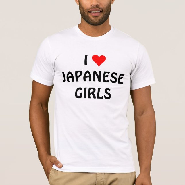 CAMISETA AMO A CHICAS JAPONESES (Anverso)