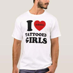Camiseta amo a chicas tatuados