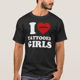 Camiseta amo a chicas tatuados