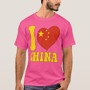 Camiseta Amo A China Orgullosa De Ser Un Corazón De Bandera