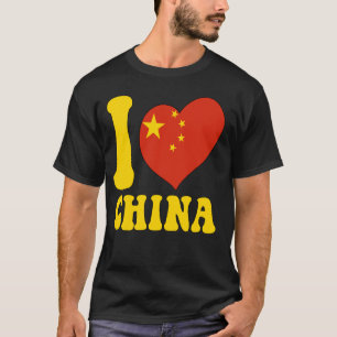 Camiseta Amo A China Orgullosa De Ser Un Corazón De Bandera