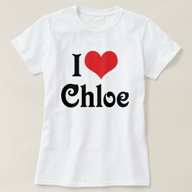 Camiseta Amo a Chloe (Diseño del anverso)