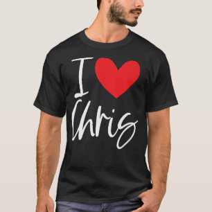Camiseta Amo a Chris Nombre Chica Personalizada Mujer BFF F