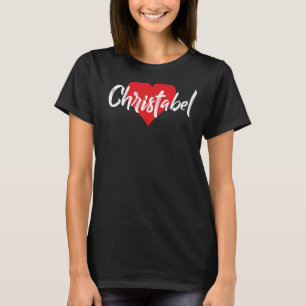 Camiseta Amo A Christabel Primer Nombre Yo Corazón