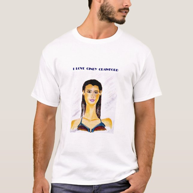 CAMISETA AMO A CINDY CRAWFORD (Anverso)