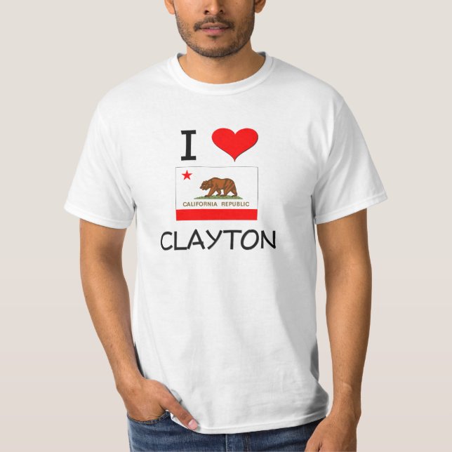 Camiseta Amo a CLAYTON California (Anverso)
