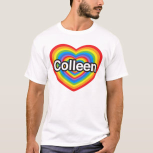 Camiseta Amo a Colleen. Te amo Colleen. Corazón