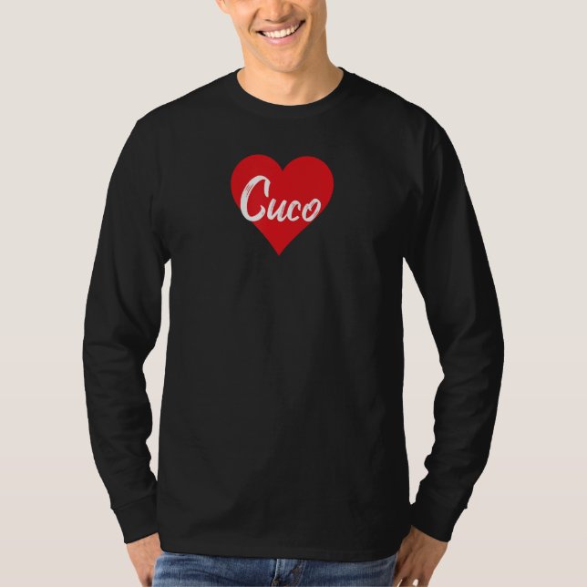Camiseta Amo a cuco primer nombre yo corazón (Anverso)