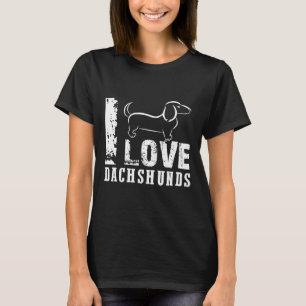 Camiseta Amo a Dachshunds