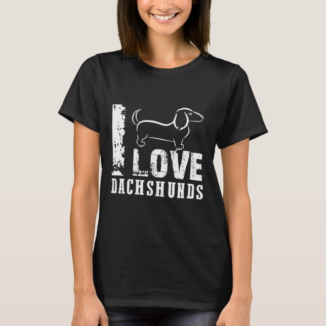 Camiseta Amo a Dachshunds (Anverso)