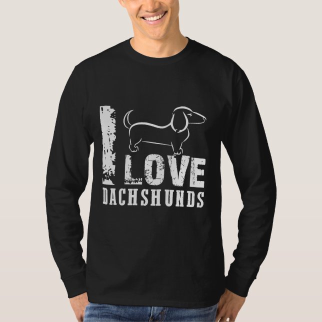Camiseta Amo a Dachshunds (Anverso)
