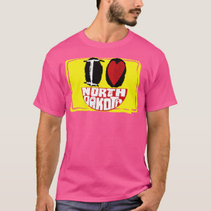Camiseta Amo a Dakota del Norte Cara Feliz Sonriente