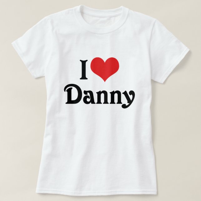 Camiseta Amo a Danny (Diseño del anverso)