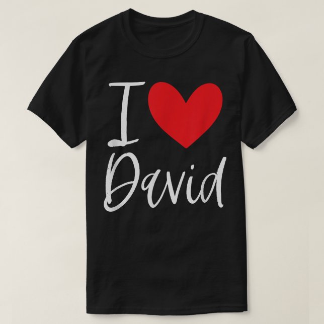 Camiseta Amo a David Nombre Chica Personalizada Mujer BFF F (Diseño del anverso)