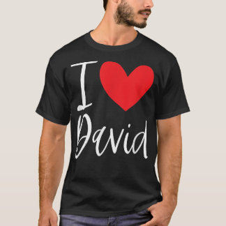 Camiseta Amo a David Nombre Chica Personalizada Mujer BFF F