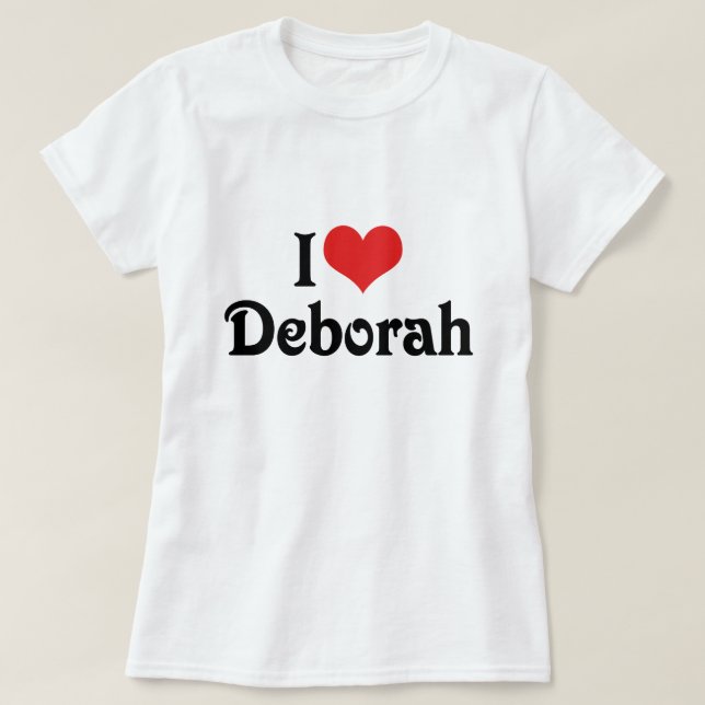 Camiseta Amo a Deborah (Diseño del anverso)