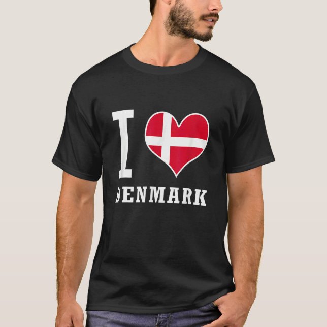 Camiseta Amo a Dinamarca Jeg Elsker Danmark (Anverso)