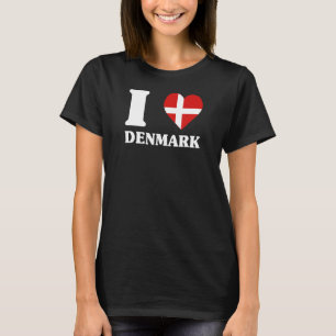 Camiseta Amo a Dinamarca me gusta Dinamarca