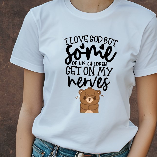 Camiseta Amo a Dios pero... es gracioso cristiano. (Subido por el creador)