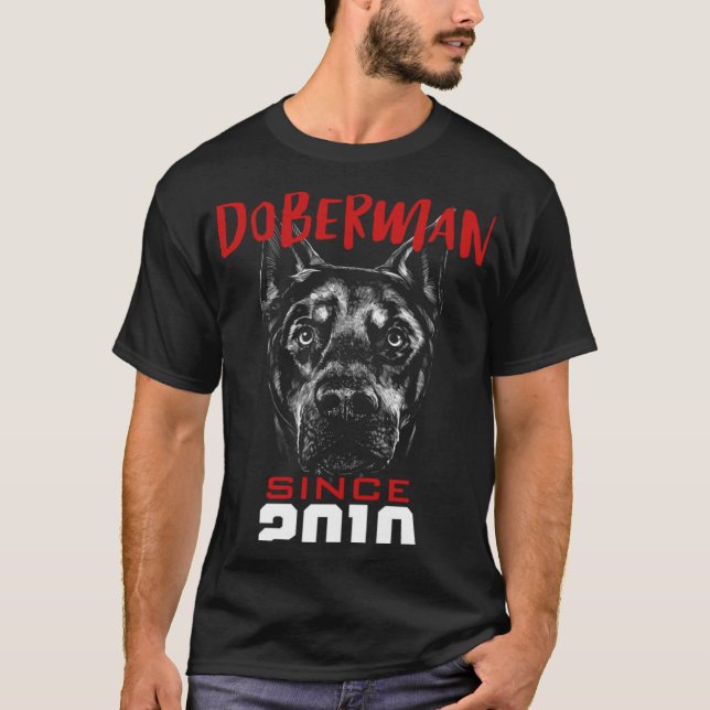 Camiseta Amo a doberman desde 2010 (Anverso)