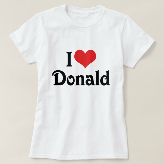 Camiseta Amo a Donald (Diseño del anverso)