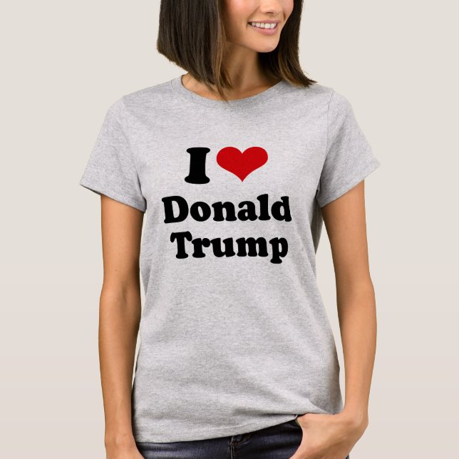 Camiseta Amo a Donald Trump para el presidente - .png (Anverso)