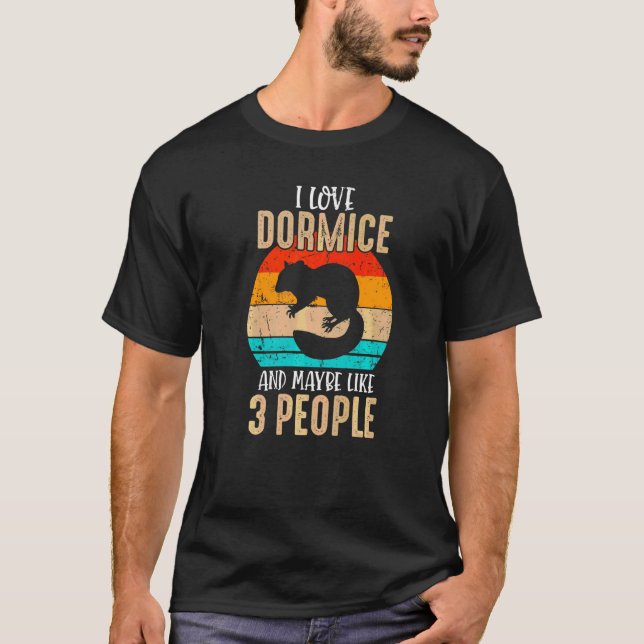 Camiseta Amo a Dormice, Mascotas exóticos enanos africanos (Anverso)