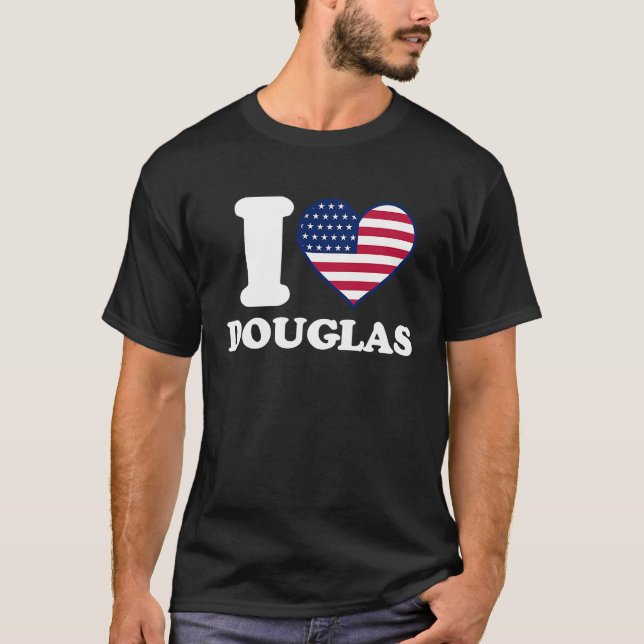 Camiseta Amo a Douglas, corazón de Douglas (Anverso)
