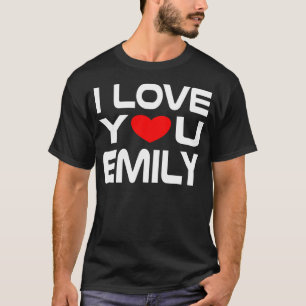 Camiseta Amo a Emily Red Heart por decir Honey te amo