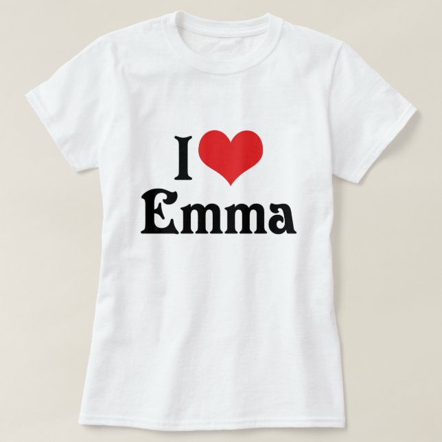 Camiseta Amo a Emma (Diseño del anverso)