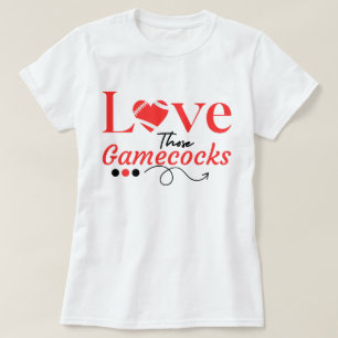 Camiseta Amo a esos Gamecocks Espíritu de fútbol, vibración