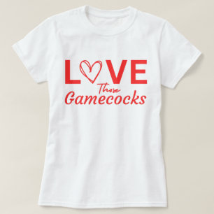 Camiseta Amo a esos Gamecocks Espíritu de fútbol, vibración