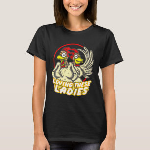 Camiseta Amo A Estas Damas Chicken Lover Farmer Life Farm
