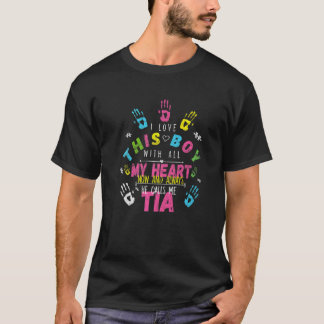 Camiseta Amo a este chico que me llama Tía Conciencia del