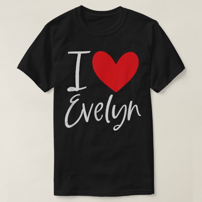 Camiseta Amo A Evelyn Nombre Chica Personalizada Mujer Bff  (Diseño del anverso)