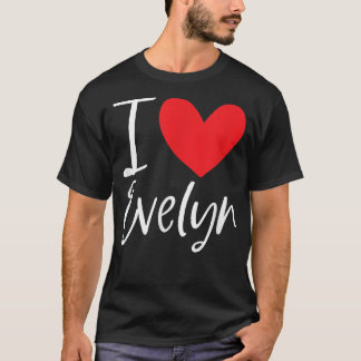 Camiseta Amo A Evelyn Nombre Chica Personalizada Mujer Bff
