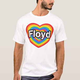 Camiseta Amo a Floyd. Te amo Floyd. Corazón