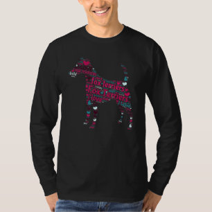 Camiseta Amo a Fox Terriers Word Cloud A