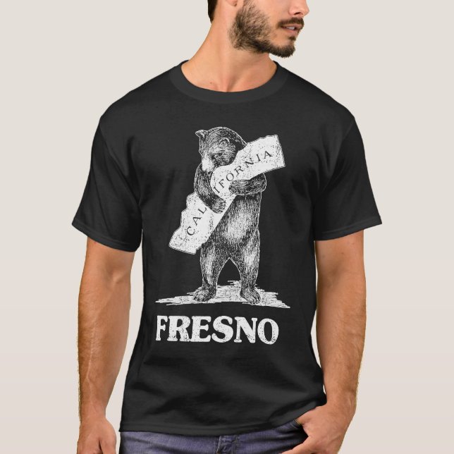 Camiseta Amo a Fresno California Bear Hugging California (Anverso)