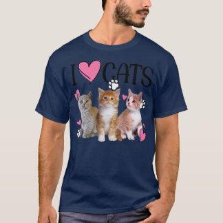 Camiseta Amo a Gatos Gatos Amo Gatitos Gatitos