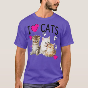 Camiseta Amo a Gatos Gatos Amo Gatos Gatos