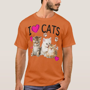 Camiseta Amo a Gatos Gatos Gato Amo Gatitos