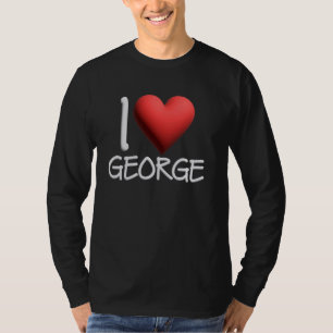 Camiseta Amo a George Nombre Hombres Personalizados Guy BFF