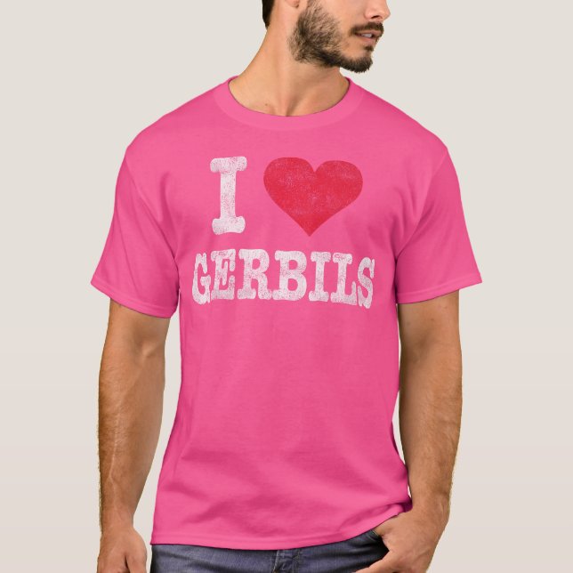 Camiseta Amo a Gerbils Funny (Anverso)