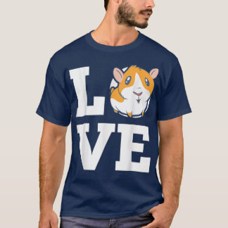 Camiseta Amo a Guinea Cerdo para dueños de mascotas de coba