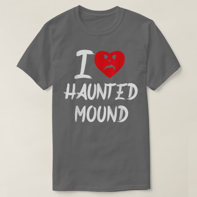 Camiseta Amo a Halloween de Mound fresco triste corazón (Diseño del anverso)