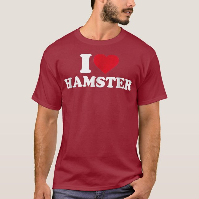 Camiseta Amo a hamster (Anverso)