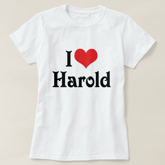Camiseta Amo a Harold (Diseño del anverso)