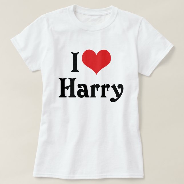 Camiseta Amo a Harry (Diseño del anverso)